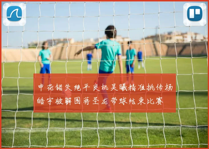 申花错失绝平良机吴曦精准挑传杨皓宇被解围蒋圣龙带球结束比赛